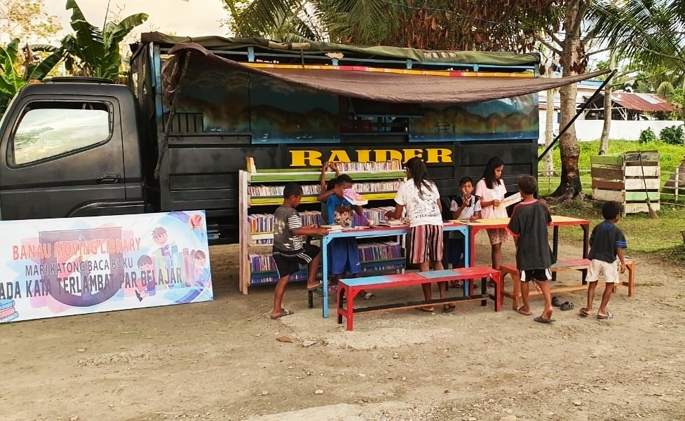 Mobil Pintar Banau, Terobosan Satgas Yonif RK 732/Banau Cerdaskan 